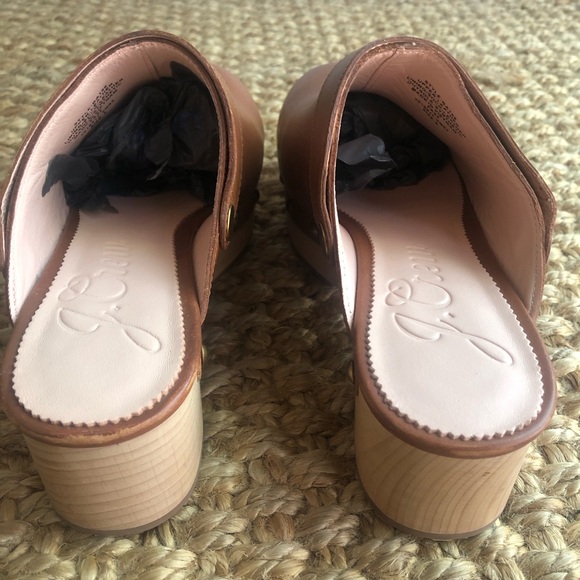 New w Stickers: J Crew Convertible Leather Clog. Size 8 - Picture 7 of 12